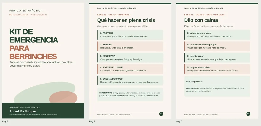 Vista previa del Kit de emergencia para berrinches