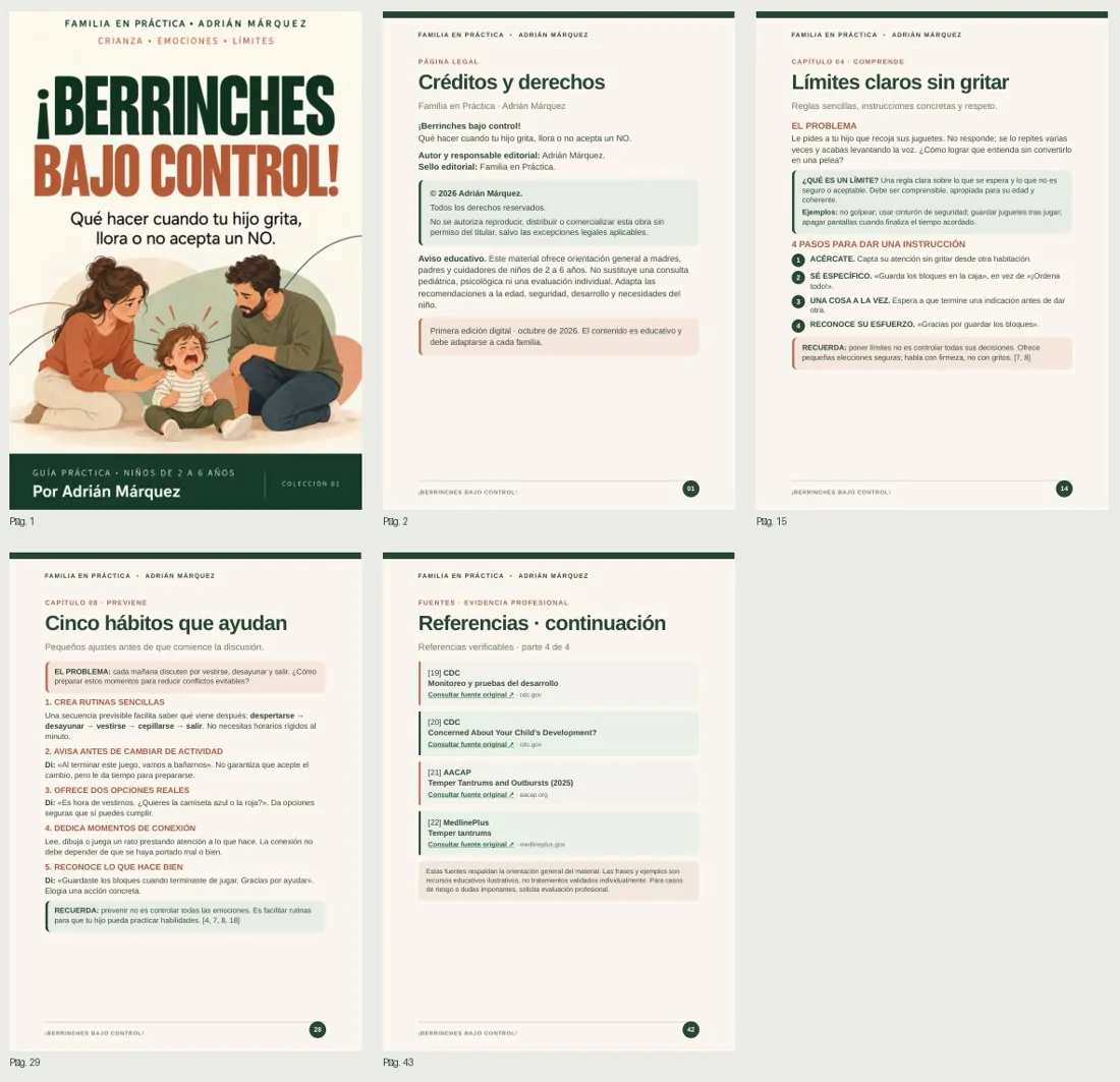 Vista previa de las páginas del ebook ¡Berrinches bajo control!